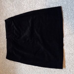 Corduroy style midi skirt in black